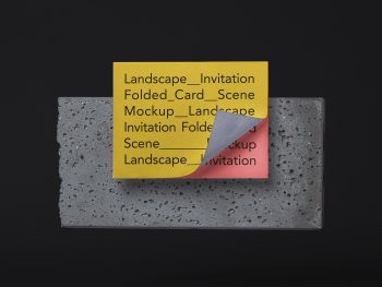 Landscape Invitation Card Free Mockup