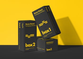 Product Box Packaging Free Mockup Set