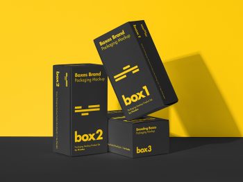 Product Box Packaging Free Mockup Set