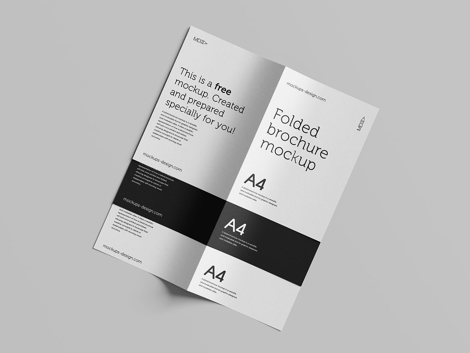 Bi-Fold Brochure Free Mockup