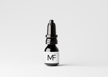 Black Nasal Spray Bottle Mockup