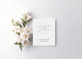 Invitation Card Free Mockup