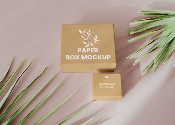 Paper Gift Box Free Mockup