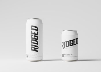 Ridged Aluminum Can Free Mockups