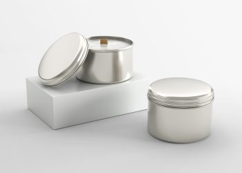 Round Candle Tin Free Mockup