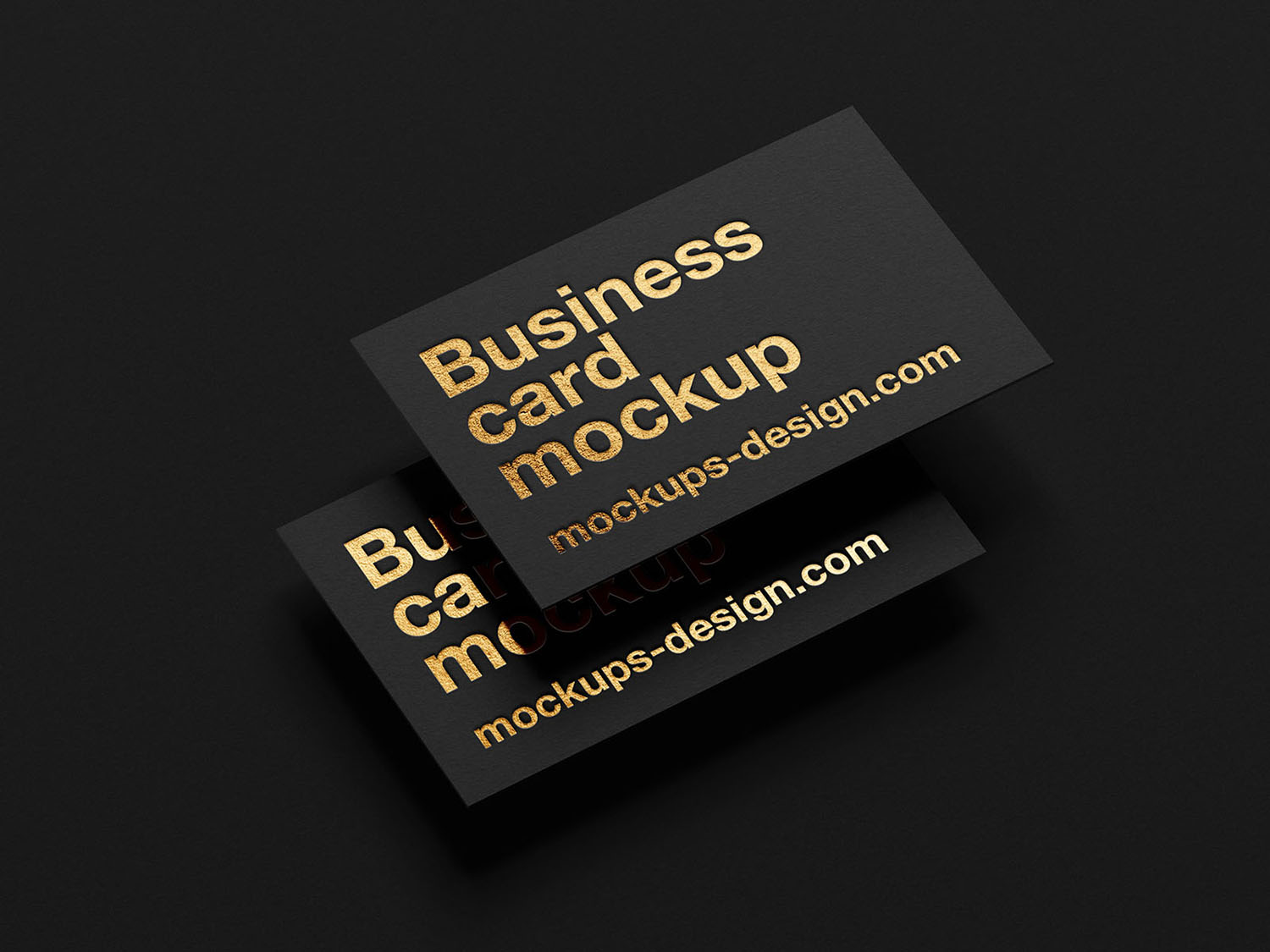 Business Cards with Metallic Foil Free Mockup