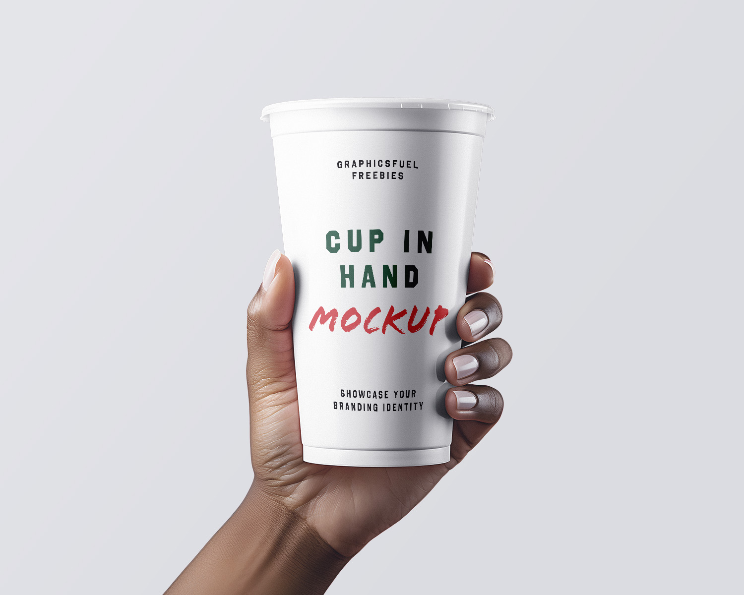 Coffee Cup in Hand Free Mockup