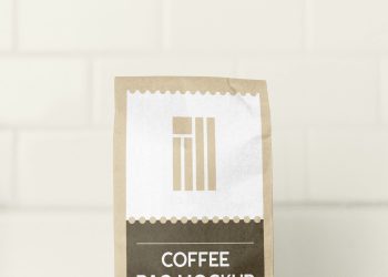Eco Paper Coffee Bag Free Mockup