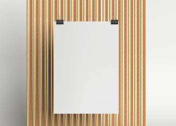 Hanging Paper Poster Free Mockup