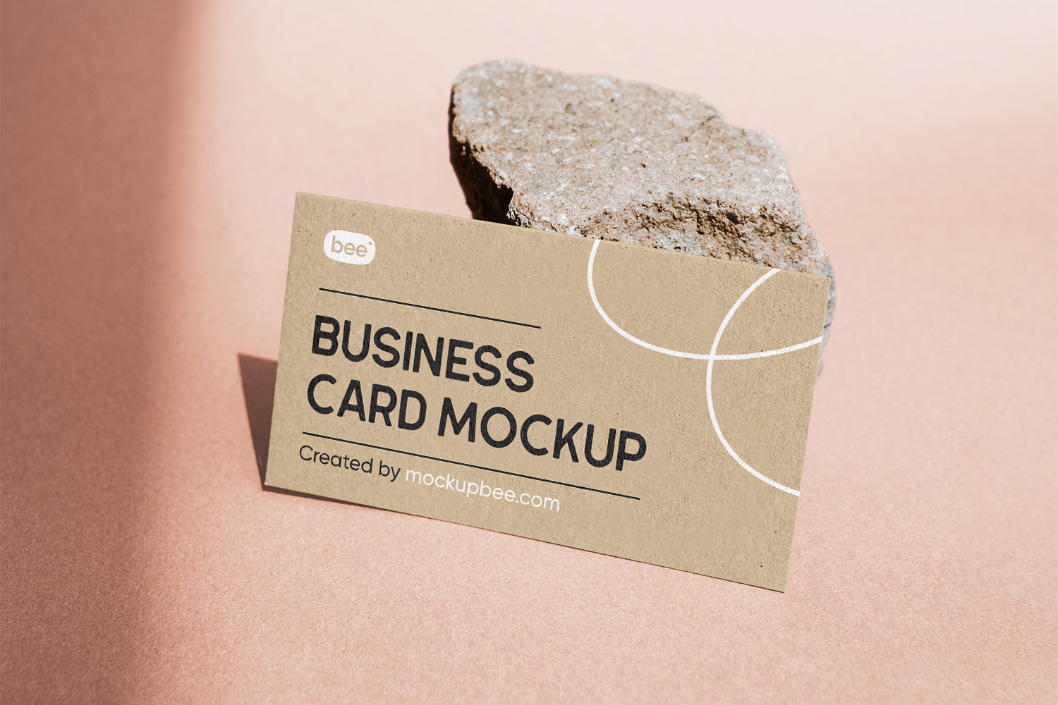 Leaning Business Card Free Mockup