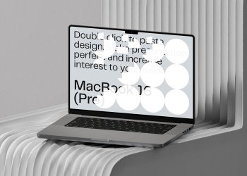 Macbook 16 Pro on Pinaplast Bench Free Mockup