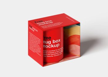 Mug in the Box Free Mockup