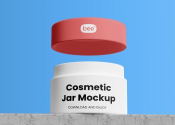 Open Cosmetic Jar Free Mockup