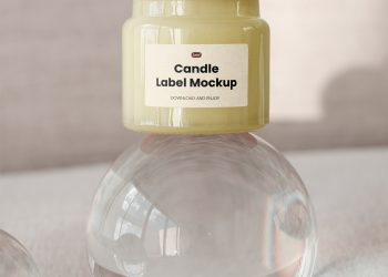 Packaging Jar with Glass Ball Free Mockup