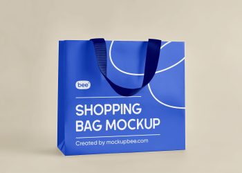 Shopping Bag with Handle Free Mockup