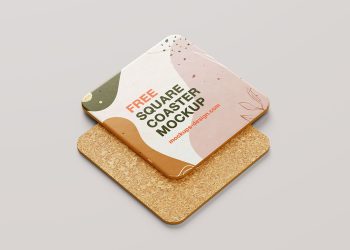 Square Coaster Free Mockup