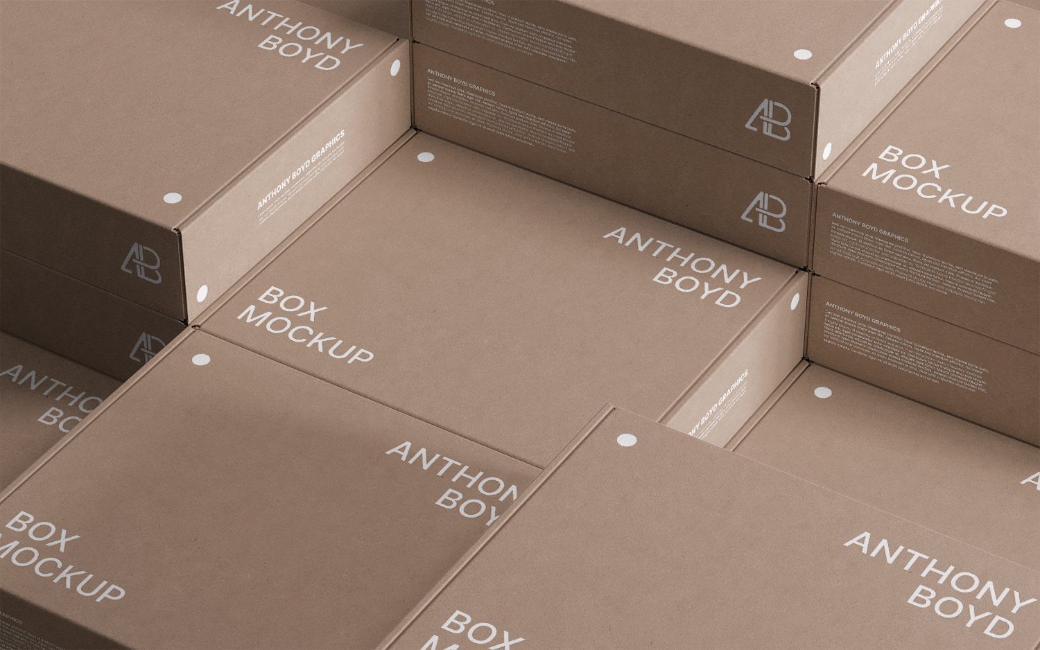 Stacked Boxes Free Mockup