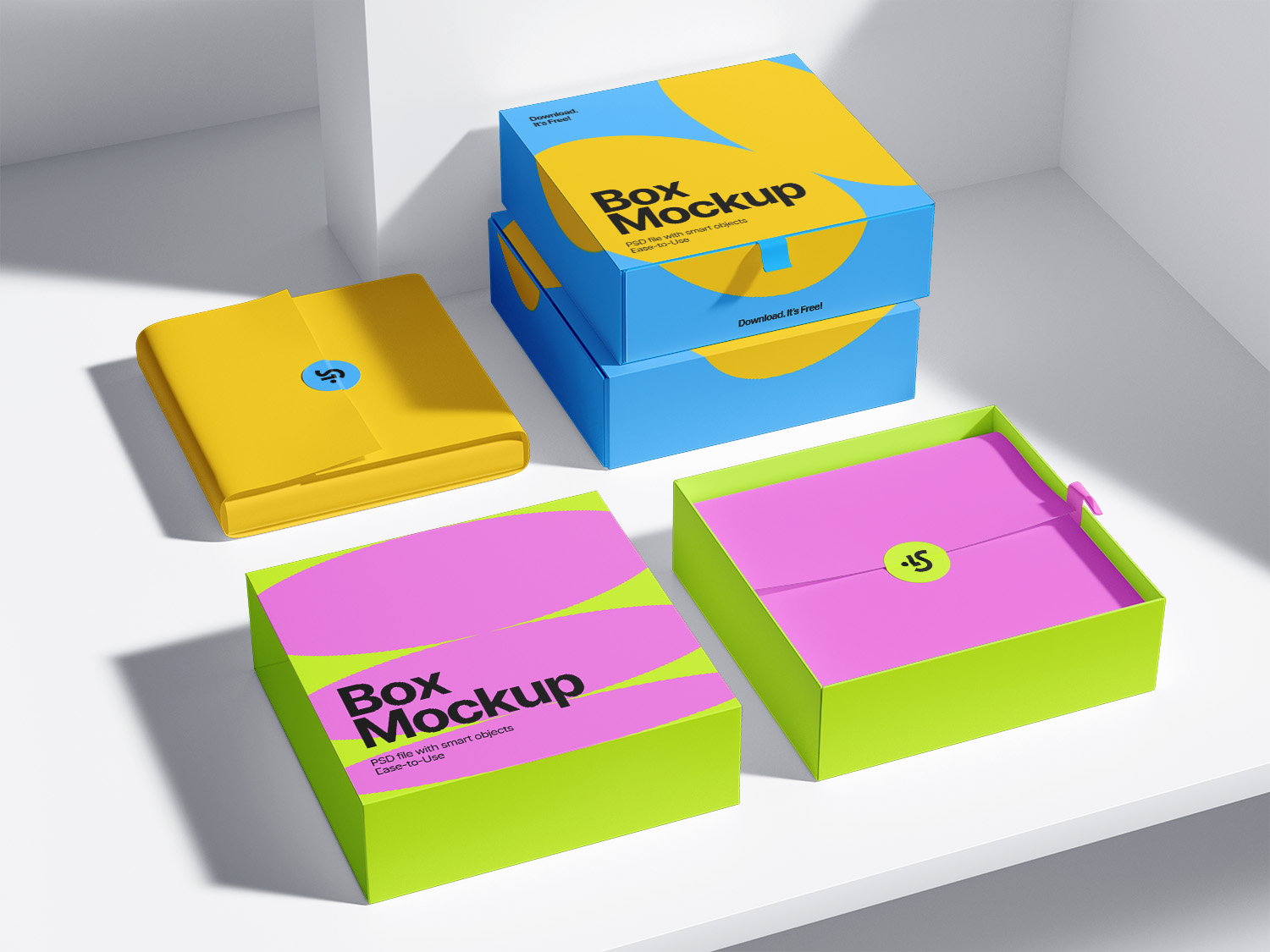 Stylish Boxes Free Mockup