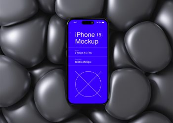 Stylish iPhone 15 Free Mockup