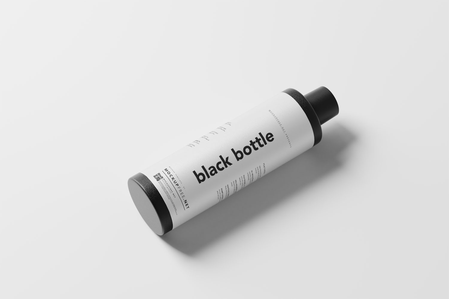 Black Matte Plastic Bottle Free Mockups