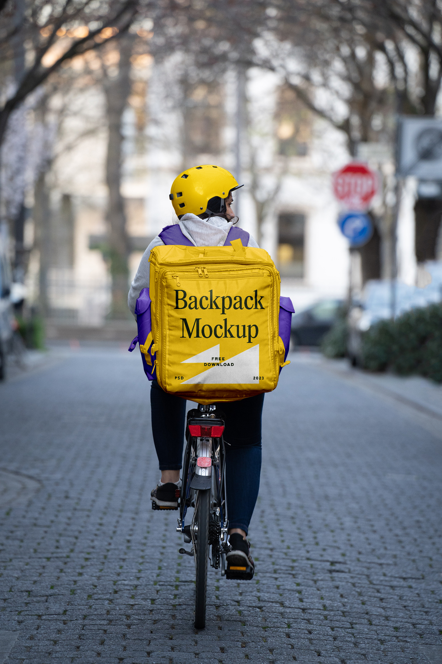 Delivery Backpack Free Mockup