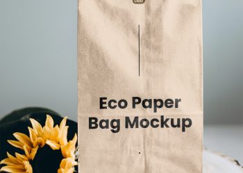 Eco Bag with Sunflower Free Mockup