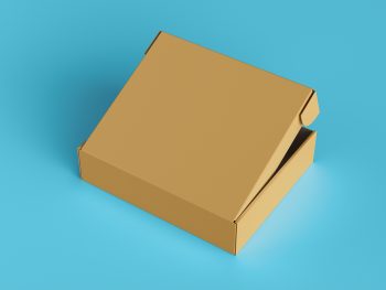 Half Open Cardboard Box Free Mockup
