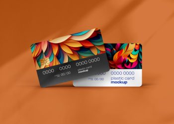 Realistic Plastic Card Free Mockup