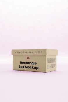 Rectangle Paper Box Free Mockup