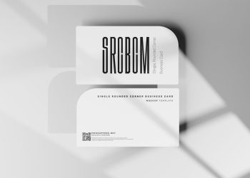 Single Rounded Corner Business Card Free Mockups