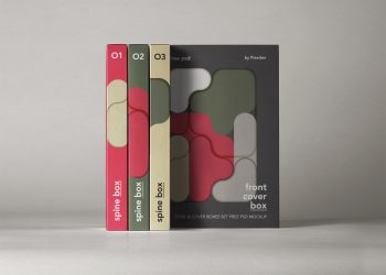 Spine Cover Boxes Free Mockup Set