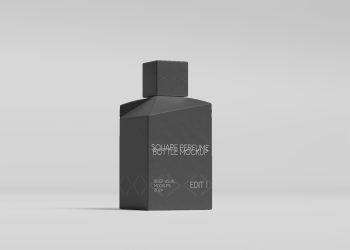 Square Parfume Bottle Free Mockup