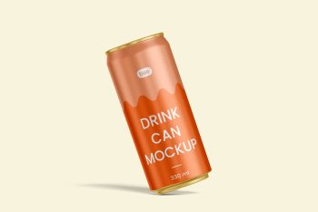 Tilted Can Free Mockup