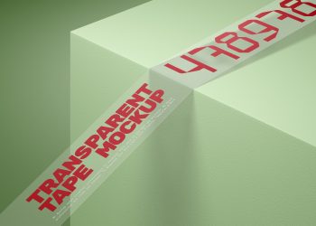 Transparent Tape Free Mockup