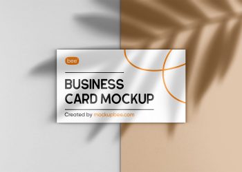 Business Card with Shadow Free Mockup